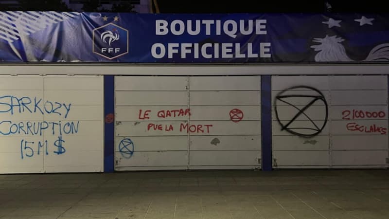 Ligue des nations: des tags anti-Qatar au Stade de France avant France-Croatie