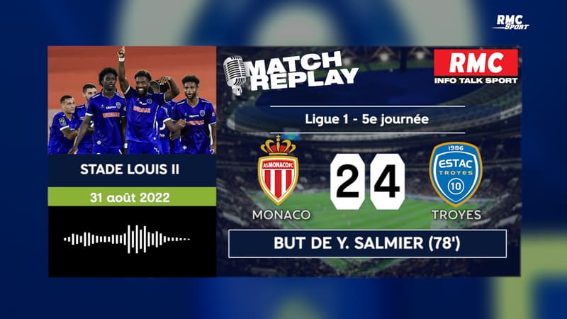 Monaco 2-4 Troyes : Le goal replay avec les commentaires RMC