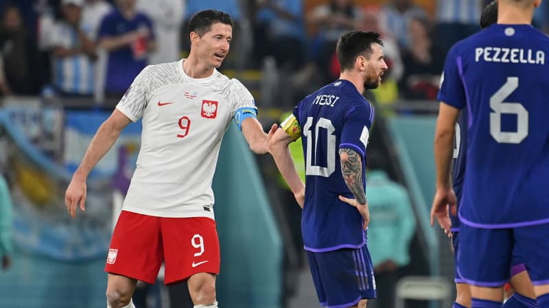 Argentine-Pologne: quand Messi snobe Lewandowski en plein match