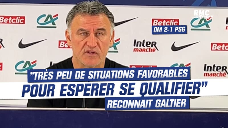 OM 2-1 PSG : “On a eu très peu de situations favorables pour espérer se qualifier” reconnaît Galtier