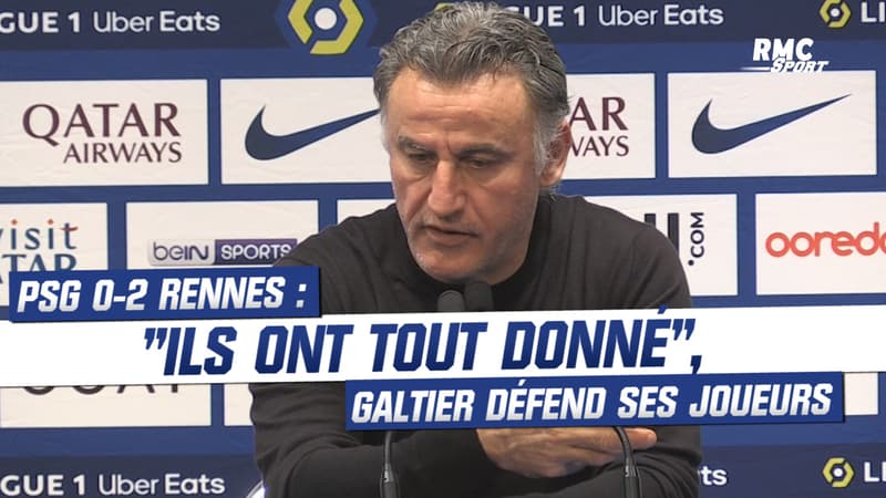 PSG 0-2 Rennes : “Ils ont tout donné”, Galtier prend la défense ses joueurs