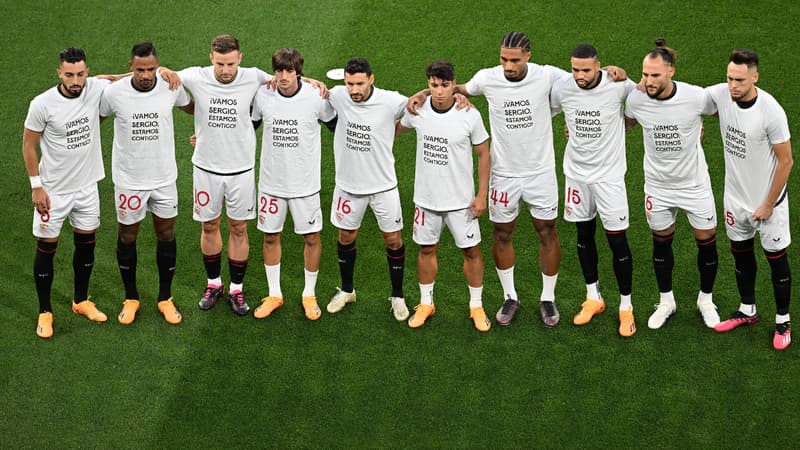 Séville FC-AS Roma: le joli geste de soutien des joueurs sévillans pour Sergio Rico