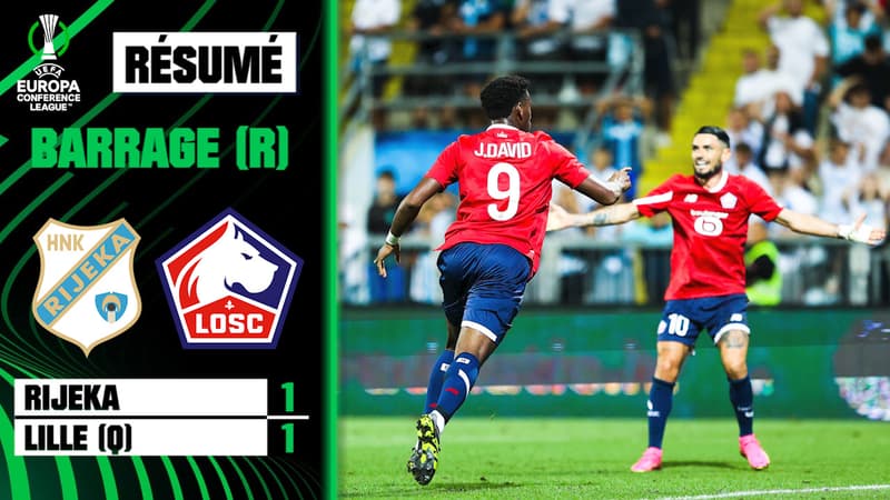 Résumé : Rijeka 1-1 Lille (Q) – Conference League (barrage retour)
