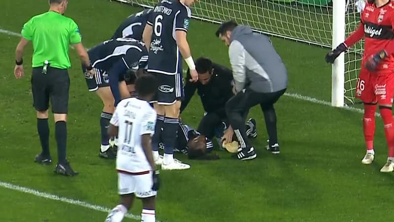 Bordeaux: les images inquiétantes d’Alberth Elis, qui chute lourdement sur la nuque et sort sur civière contre Guingamp