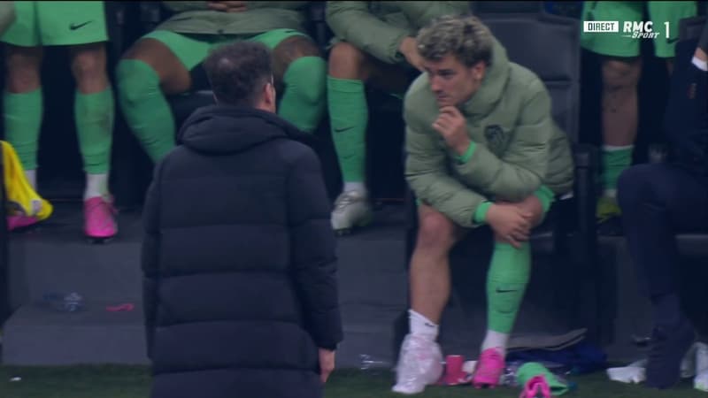 Inter-Atlético: les images de Griezmann avec une poche de glace sur la cheville après sa sortie