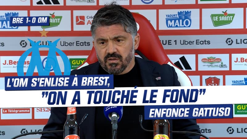 Brest 1-0 Marseille : “On a touché le fond ce soir”, Gattuso demande pardon aux supporters phocéens