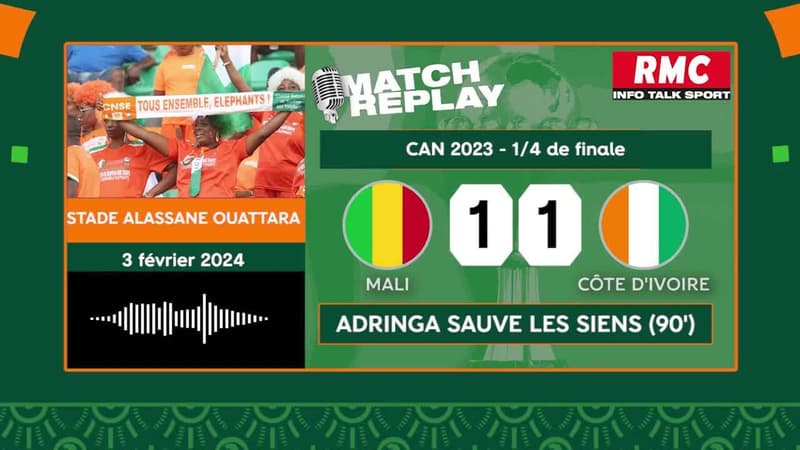 CAN 2023 / Mali 1-2 Côte d’Ivoire : Le miracle des Éléphants, le Goal replay RMC