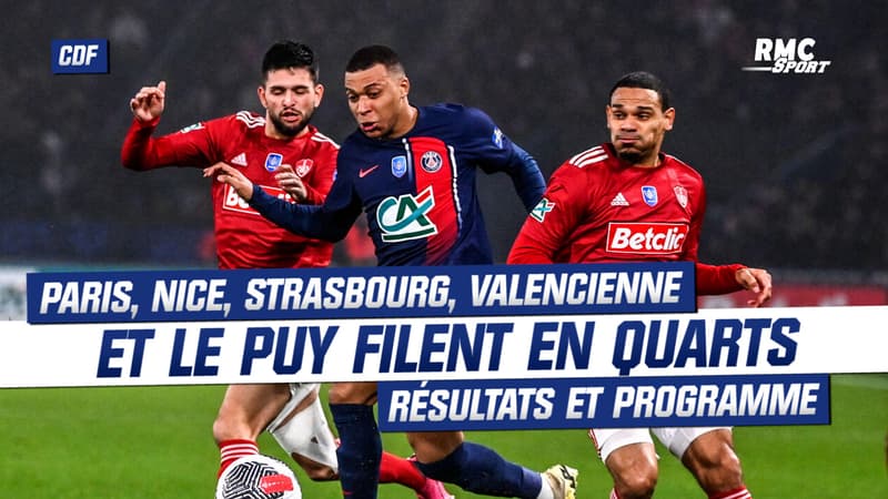 CDF : Paris, Nice, Strasbourg, Valencienne et Le Puy filent en quarts, résultat et programme