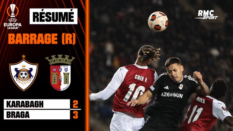 Karabagh (Q) 2-3 a.p. Braga – Ligue Europa (Barrage retour)