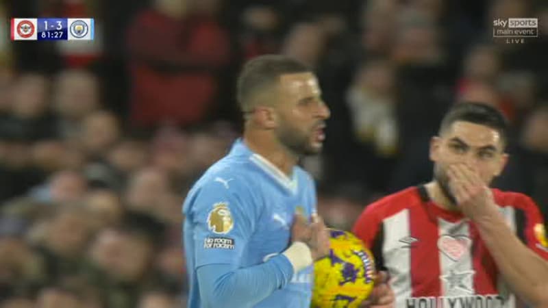 Brentford: le Français Neal Maupay a rendu Kyle Walker furieux