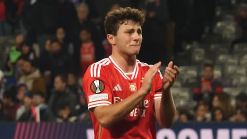 Toulouse-Benfica: les larmes de Joao Neves qui a joué quelques jours après le décès de sa mère
