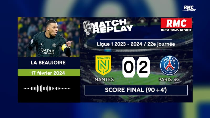 Nantes 0-2 PSG : Hernandez et Mbappé enfoncent les Canaries… le goal replay du match