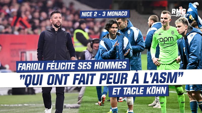 Nice 2-3 Monaco : Farioli félicite ses joueurs qui ont “fait peur à Monaco” et tacle le gardien de l’ASM