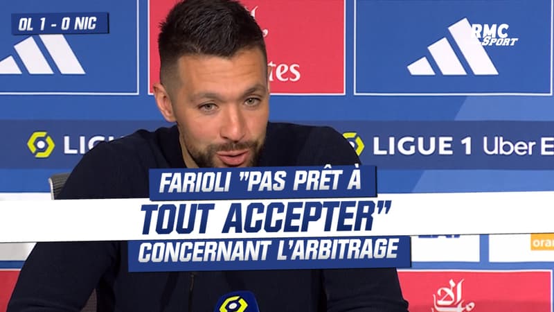OL 1 – 0 Nice : Farioli “pas prêt à tout accepter”