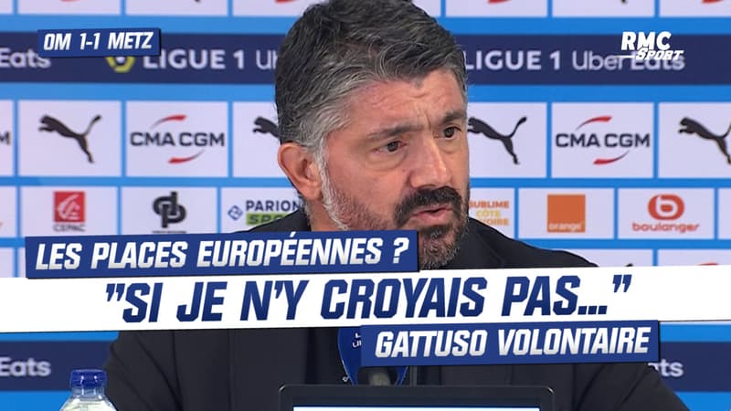 OM 1-1 Metz: “Si je n’y croyais pas…” Gattuso pense toujours aux places européennes