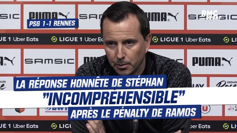 PSG 1-1 Rennes : “L’appel de la VAR est incompréhensible”, la réponse de Stéphan après le pénalty de Ramos