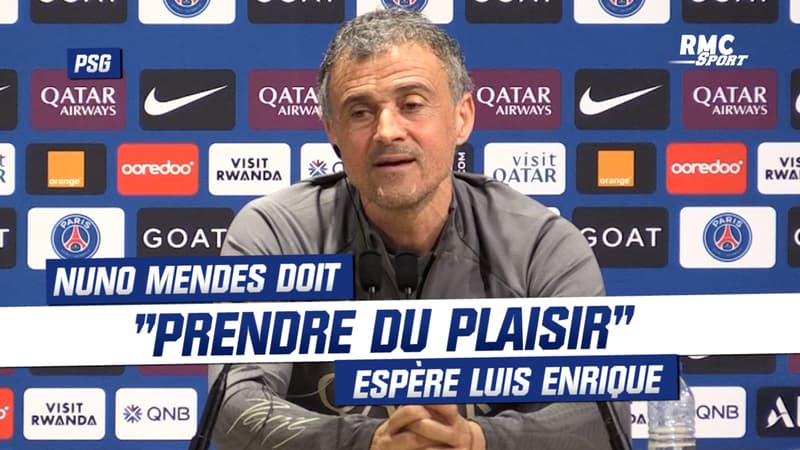 PSG : Nuno Mendes doit “prendre du plaisir” après sa blessure, espère Luis Enrique