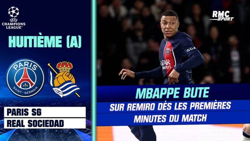 PSG – Real Sociedad : Mbappé bute sur Remiro dès les premières minutes du match