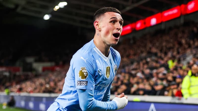 Premier League: Manchester City renverse Brentford grâce à un triplé de Foden et met la pression sur Liverpool