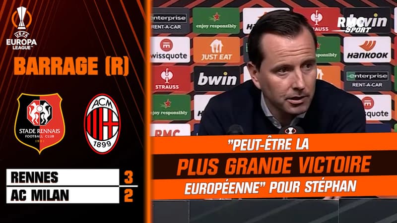 Rennes 3-2 AC Milan : “Peut-être la plus grande victoire européenne du club” la fierté de Stéphan