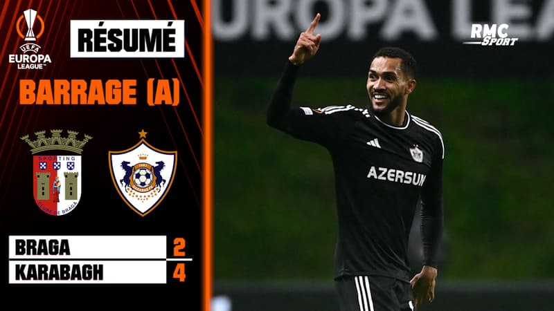 Résumé : Braga 2-4 Karabagh – Ligue Europa (barrage aller)