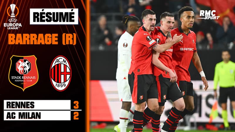 Résumé : Rennes 3-2 AC Milan (Q) – Ligue Europa (Barrage retour)