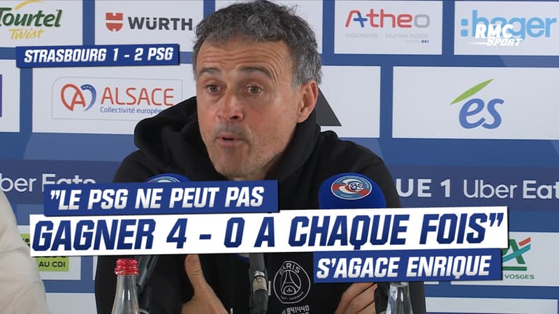 Strasbourg 1-2 PSG : “On ne peut pas gagner 4-0 à chaque match”, s’agace Enrique