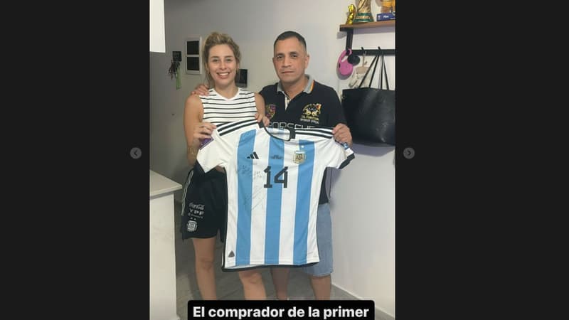 Coupe du monde 2022: en mode vengeance, l’ex-femme de l’Argentin Palacios vend son maillot de champion du monde
