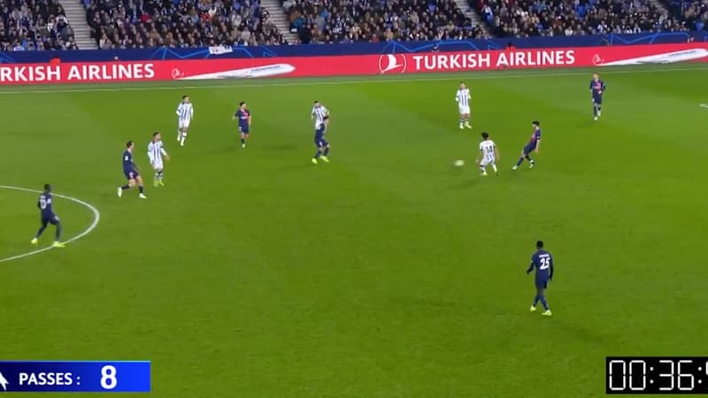 Real Sociedad-PSG: long jeu de passes, personnalité à la relance… la palette du bijou collectif sur le deuxième but parisien