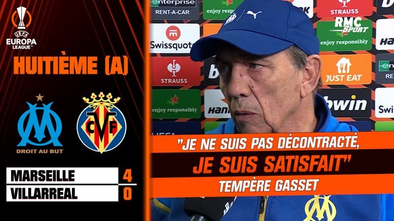 OM 4-0 Villarreal : “Je ne suis pas décontracté, je suis satisfait” tempère Gasset