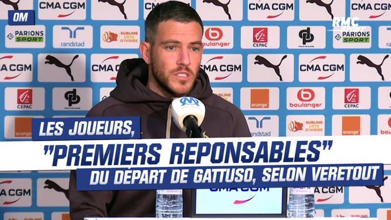 OM : les joueurs, “premiers responsables” du départ de Gattuso, selon Veretout