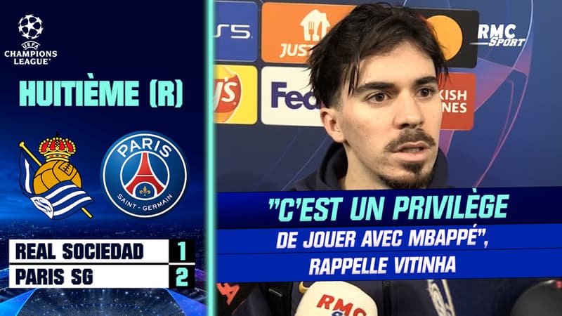 Real Sociedad 1-2 Paris SG : “C’est un privilège de jouer avec Mbappé”, rappelle Vitinha