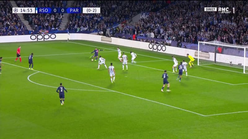 Real Sociedad-PSG: l’ouverture du score de Mbappé, qui arrache le filet et rappelle pourquoi il faut compter sur lui