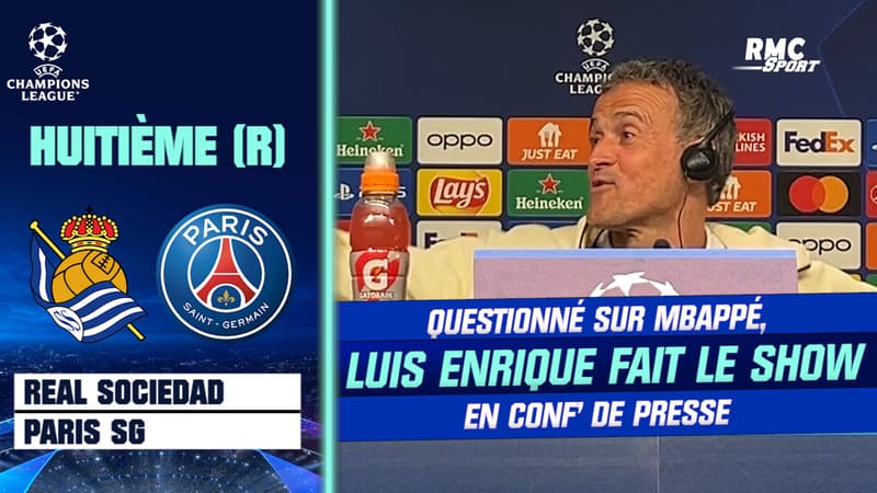 Real Sociedad – PSG : le show Luis Enrique, qui s’amuse des questions sur Mbappé