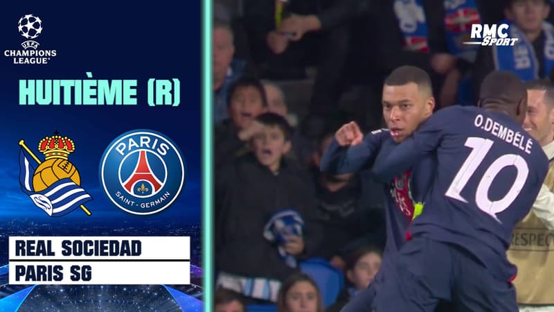 Real Sociedad-Paris SG : Mbappé frappe encore, Paris tout proche des quarts (0-2)
