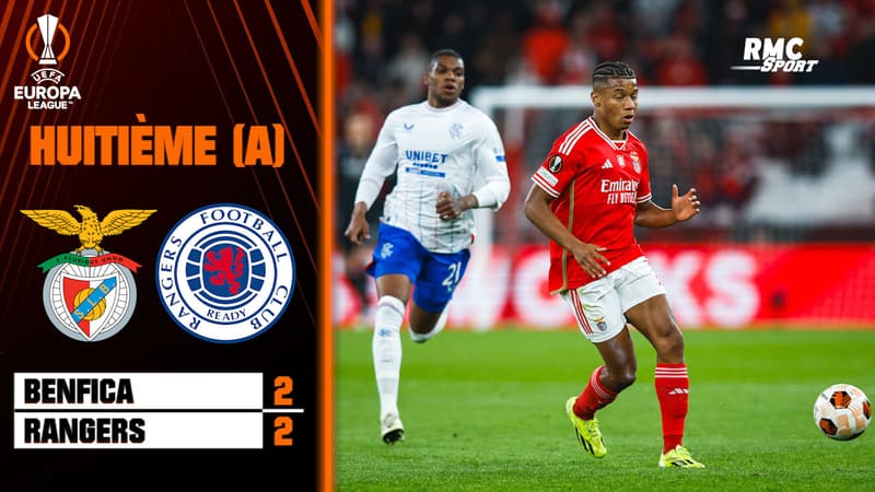 Résumé : Benfica 2-2 Rangers – Ligue Europa (8e de finale aller)