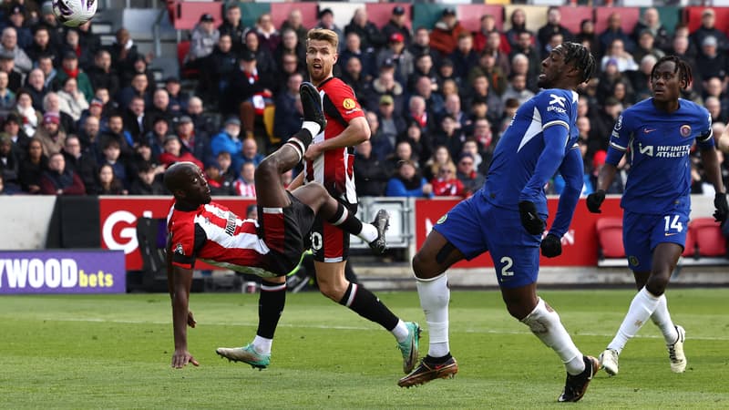 Premier League: le ciseau sublime de Wissa lors de Brentford-Chelsea, Disasi également buteur
