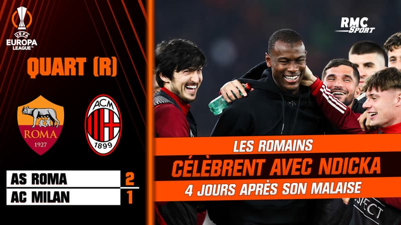 AS Roma (Q) 2-1 AC Milan : La joie des Romains avec Ndicka, 4 jours après son malaise face à l’Udinese
