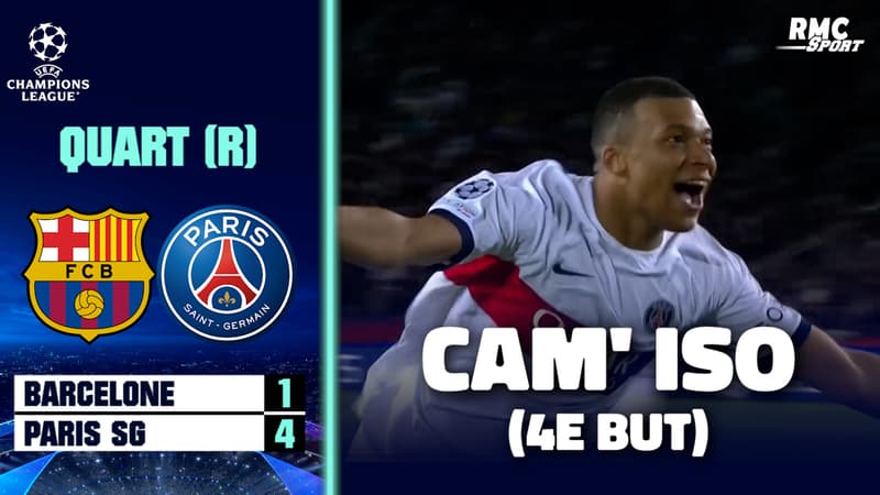 Barcelone 1-4 PSG : Le tacle, le sprint, la joie… le 2e but de Mbappé en caméra isolée
