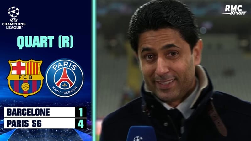 Barcelone 1-4 Paris SG : “C’est magnifique” Nasser al-Khelaïfi fier de ses joueurs