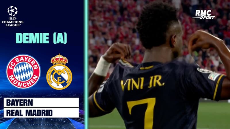 Bayern Munich – Real Madrid : Vinicius égalise pour le Real Madrid sur pénalty (2-2)