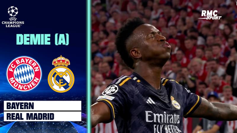 Bayern Munich – Real Madrid : Ouverture du score de Vinicius Jr pour le Real (0-1)