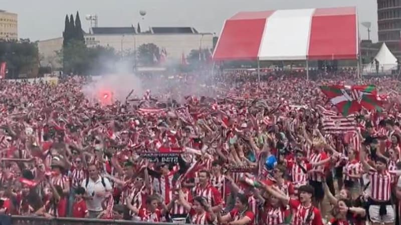 Coupe du Roi: énorme ambiance dans les rues de Séville avant la finale, avec une marée de supporters de Bilbao