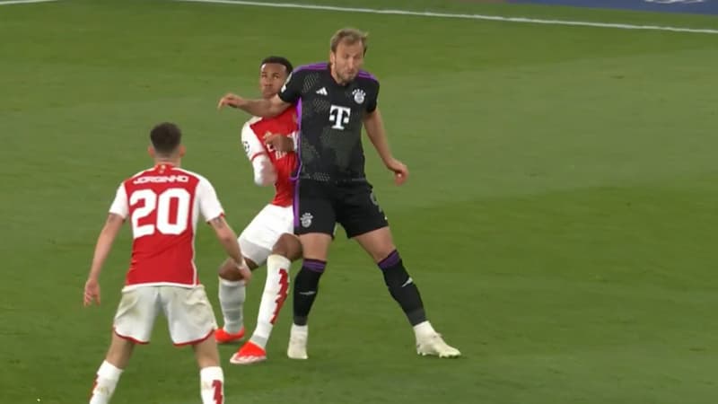 Arsenal-Bayern: le vilain coup de coude de Harry Kane qui a échappé au rouge