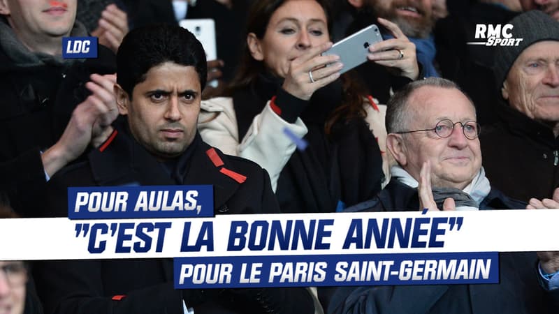 LDC/PSG : “J’ai souvent dit à Nasser (al-Khelaïfi) que c’est la bonne année”, Aulas croit aux chances parisiennes