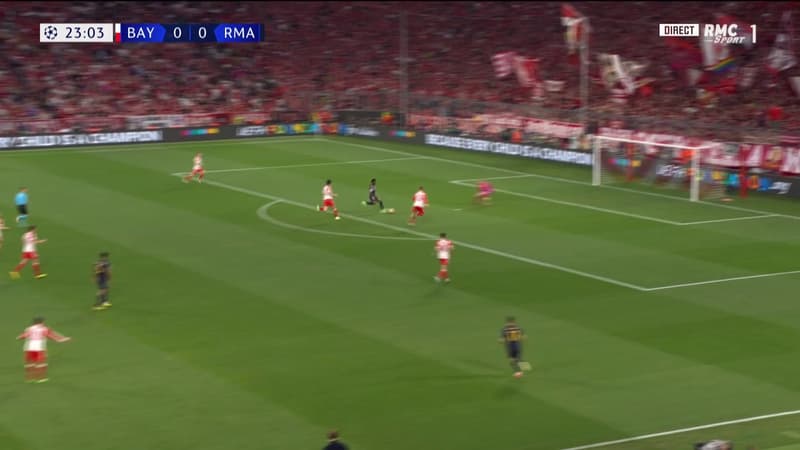 Bayern-Real: l’ouverture du score de Vinicius… sur la première occasion madrilène