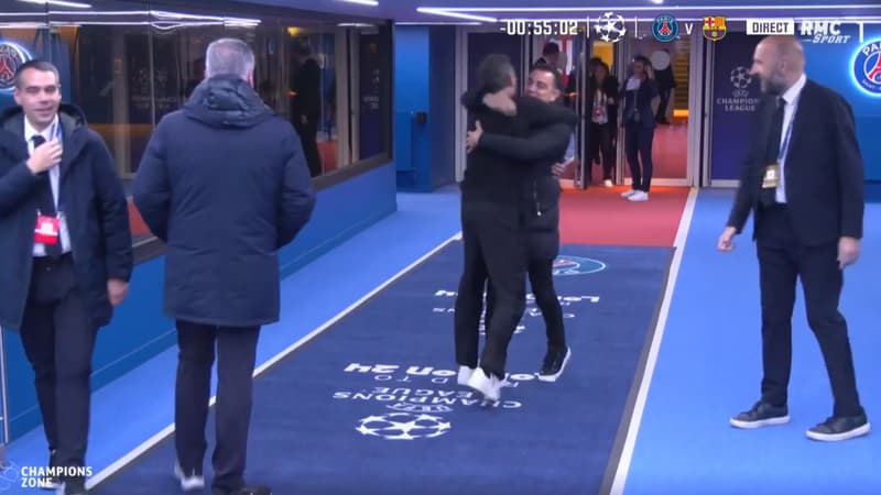 PSG-Barça: l’image des retrouvailles chaleureuses entre Xavi et Luis Enrique