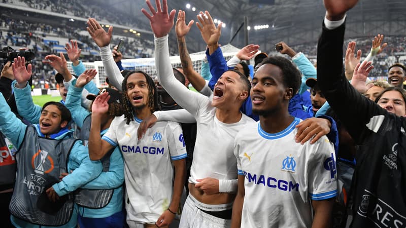OM-Benfica: Balerdi, Moumbagna, Harit… L’immense joie des Marseillais après la qualification