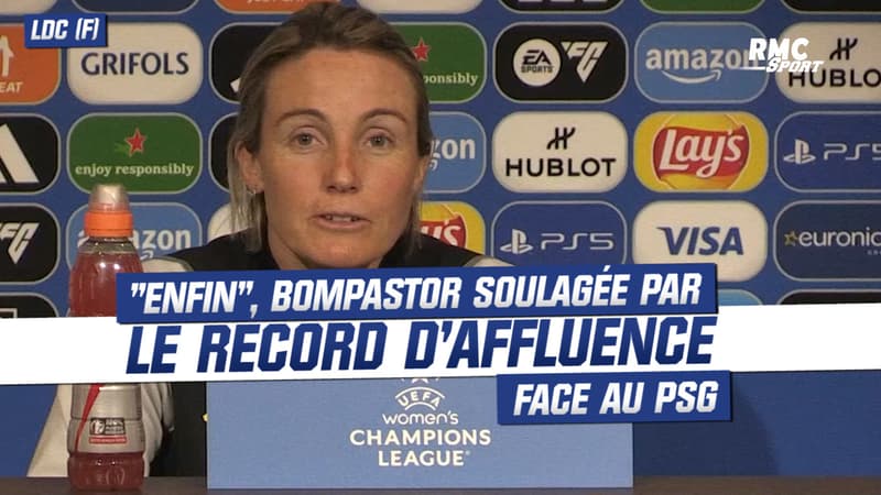 Ligue des champions (F) : “Enfin”, Bompastor (OL) soulagée par le record d’affluence face au PSG