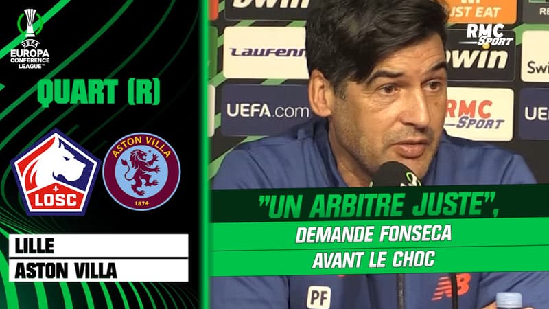 Losc – Aston Villa : Fonseca demande un arbitrage et un match justes